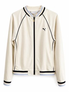 Vintage 90s Puma Cream Track Jacket Womens Large